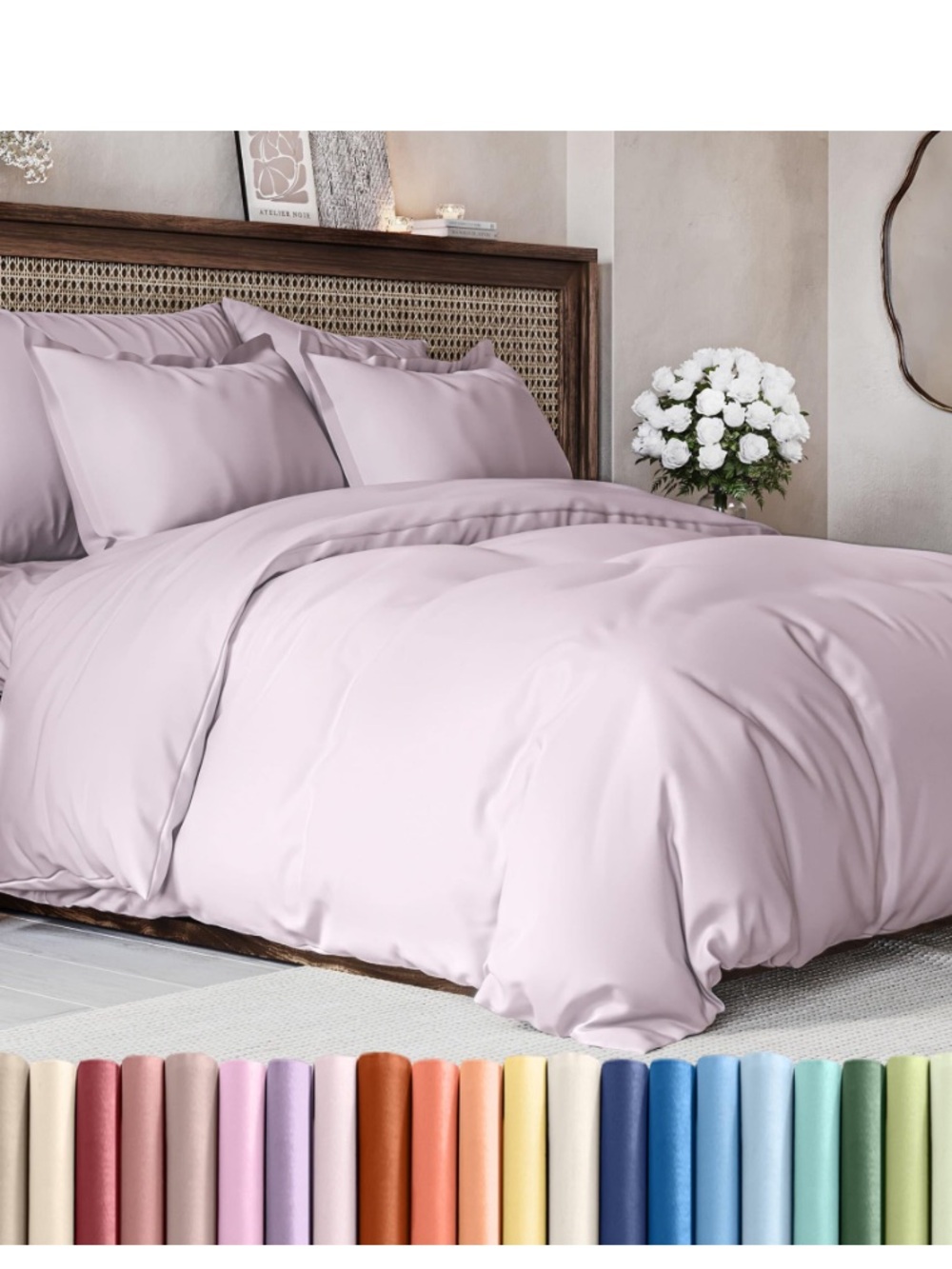 QUEEN Duvet 3Pc Set - Light Lavender